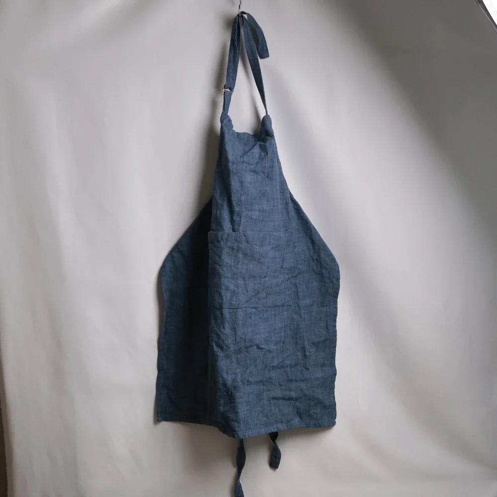 Hearth & Hand with Magnolia Blue 100% Cotton Apron with Front Pocket Q3/21